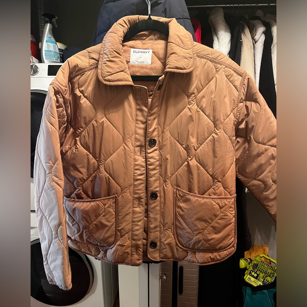 Old navy quilted camel jacket